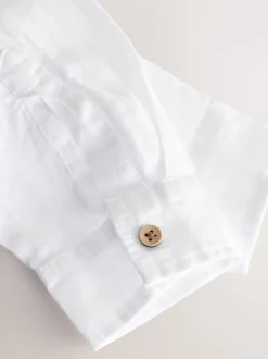 Next Blanc - Chemise manches longues 100% lin (3-16ans) Online
