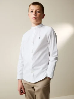 Next Blanc - Chemise Oxford à manches longues et Col mao (3-16ans)