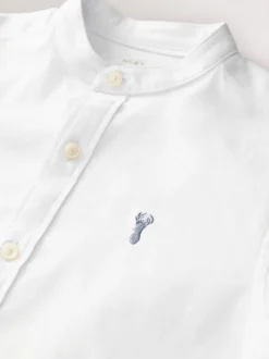Next Blanc - Chemise Oxford à manches longues et Col mao (3-16ans)