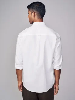 Next - Chemise Oxford douce à manches longues Blanc Hot