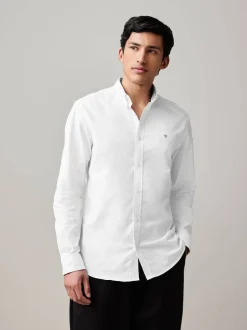 Next - Chemise Oxford stretch à manches longues Blanc Outlet