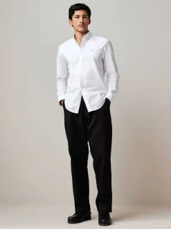 Next - Chemise Oxford stretch à manches longues Blanc Outlet