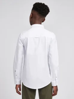 U.S. Polo Assn Blanc - Chemise Oxford Garçons Best