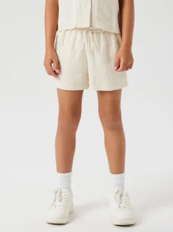 Name It Blanc - Chemises à cordon de serrage aspect lin 100% coton Online