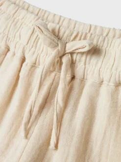 Name It Blanc - Chemises à cordon de serrage aspect lin 100% coton Online