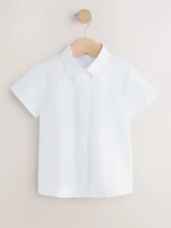 Next Blanc - Chemises d’école ajustées à manches courtes Lot de 5 (4-18ans) Sale