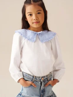 Angel & Rocket Blanc - Chemisier Rayure Manches longues Betty Hot