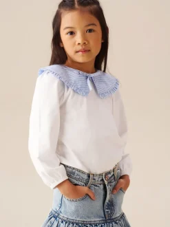 Angel & Rocket Blanc - Chemisier Rayure Manches longues Betty Hot