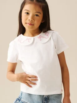 Angel & Rocket Blanc - Chemisier Emily à col Claudine Outlet