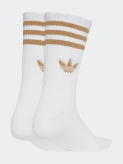 adidas originals - Col rond - 3-Rayures Chaussettes Col rond 3 paires Blanc