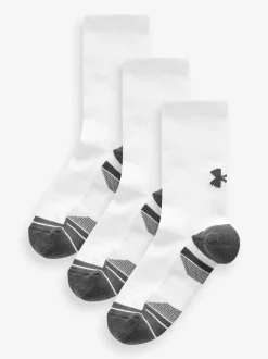 Under Armour Blanc - Col rond - Lot de 3 chaussettes Performance Tech Best
