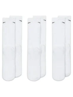 Nike Blanc - Col rond - Lot de chaussettes Everyday Cushioned Crew 3 (0) New