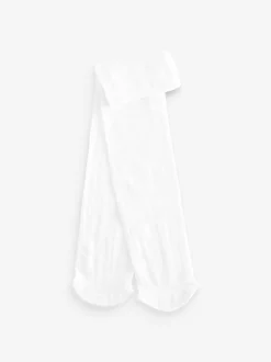 Next Blanc - Collants pointés 40 Denier Clearance