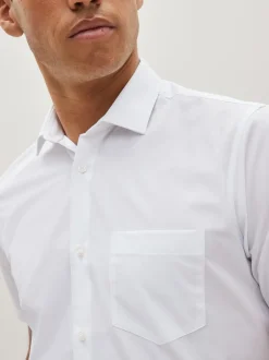 Next Blanc - Coupe classique Easy Care Smart Chemises Clearance