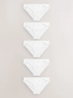 Next - Culotte en coton riche 5 Pack Blanc Sale