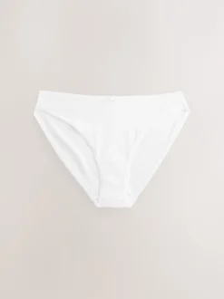Next Blanc - Culotte en coton riche 5 Pack Échancrure haute Outlet