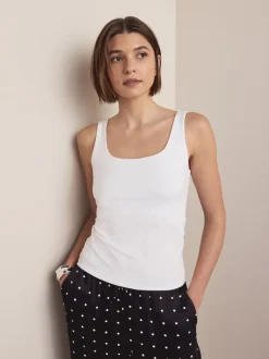 Next - Débardeur avec encolure carrée Blanc Discount