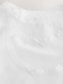 Next Blanc - Débardeur blanc à bordure en dentelle (1.5-16ans) Online