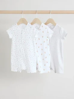 Next Blanc - Dors-bien zippé 100% coton Lot de 3 (0mois3ans) Sale