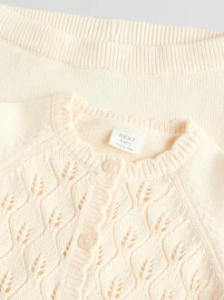 Next Blanc - Ensemble cardigan en maille à nœud à volants (0mois-3ans) Sale