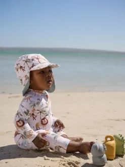 Next Blanc - Ensemble maillot de bain et chapeaux Sunsafe (3mths-7yrs) Sale