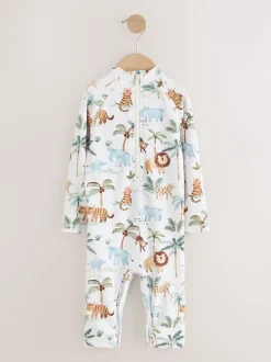 Next Blanc - Ensemble maillot de bain et chapeaux Sunsafe (3mths-7yrs) Sale