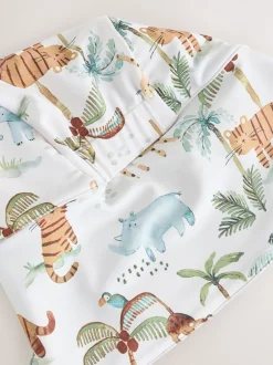 Next Blanc - Ensemble maillot de bain et chapeaux Sunsafe (3mths-7yrs) Sale