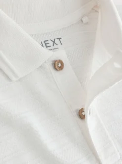 Next Blanc - Ensemble polo texturé à manches courtes et short (3mois7ans) Outlet