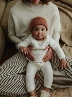 Next Blanc - Ensemble pull et pantalon en maille bébé (0mois-2ans) Sale