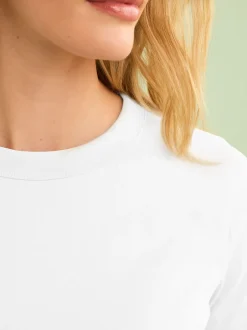 Next - Essential Pure Cotton Courts Col rond T-shirt Blanc Best