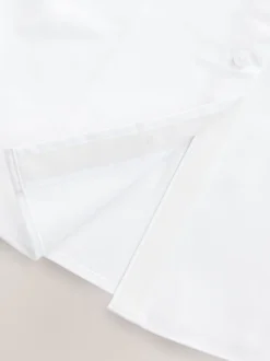 Next Blanc - Fermeture par contact Chemises à manches extensibles riches en coton (3-17ans) Sale