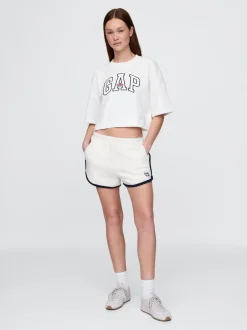 Gap Blanc - Short en molleton à logo dauphin à logo doux New