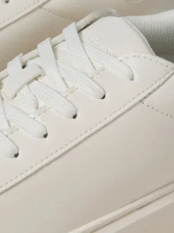 JACK & JONES Blanc - baskets en PU à semelle épaisse Hot