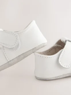 Next Blanc - Leather Bébé T-Bar Chaussures (0-24mths) Discount