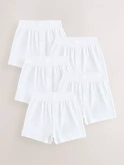 Next Blanc - Lot 5 100boxers amples  % coton (1.5-16ans) New