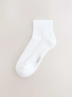 Next Blanc - Lot de 10 - Chaussettes de sport mi-hautes rembourrées New