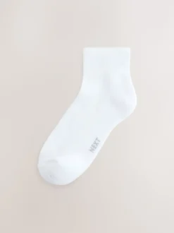 Next Blanc - Lot de 5 - Chaussettes de sport mi-hautes rembourrées
