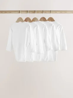 Next Blanc - Lot de 5 bodys à manches longues bébé dysplasie de la hanche Online