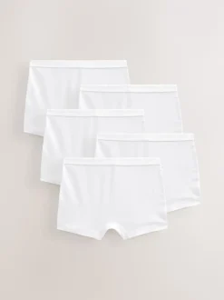 Next - Lot de 5 caleçons (2-16ans) Blanc Clearance