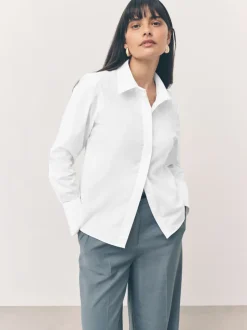 Next Blanc - Lot de 2 chemises ajustées extensibles indispensables à manches longues Hot