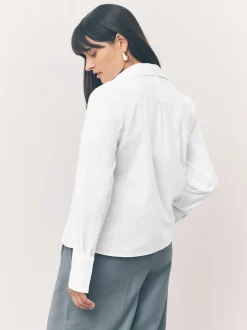 Next Blanc - Lot de 2 chemises ajustées extensibles indispensables à manches longues Hot