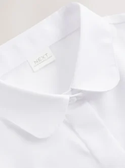 Next Blanc - Lot de 5 chemises scolaires ajustées à manches courtes (3-17 ans) Discount