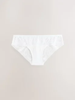 Next Blanc - Lot de 2 culottes en dentelle et microfibre Hot