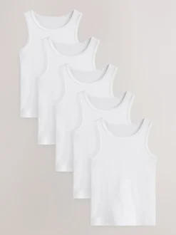 Next Blanc - Lot de 5 débardeurs (1.5-16ans) Online