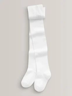 Next - Lot de 3 de collants pour l'école en coton riche Blanc