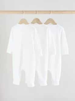 Next Blanc - Lot de 3 dors-bien bébé sans pieds en coton 100 % avec fermeture éclair bidirectionnelle (0mois-2ans) Sale
