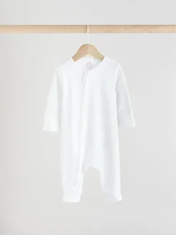 Next Blanc - Lot de 3 dors-bien bébé sans pieds en coton 100 % avec fermeture éclair bidirectionnelle (0mois-2ans) Sale