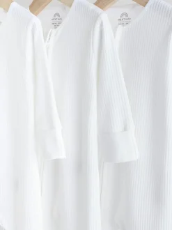 Next Blanc - Lot de 3 dors-bien bébé sans pieds en coton 100 % avec fermeture éclair bidirectionnelle (0mois-2ans) Sale