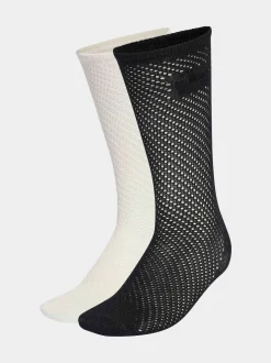 adidas originals Blanc - Lot de 2 paires de Chaussettes Adidas Original Col rond au crochet