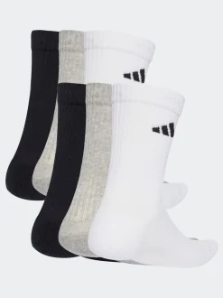 adidas - Lot de 6 paires de chaussettes à logo Blanc Clearance